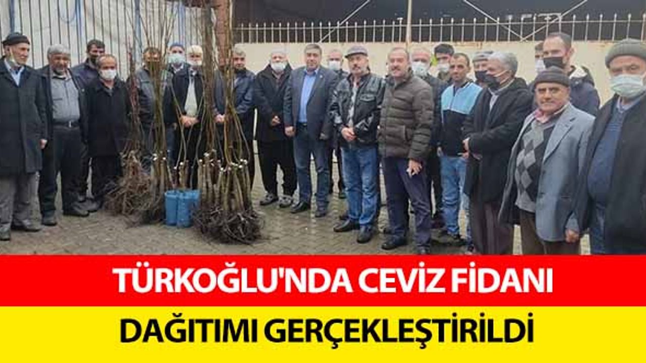 Türkoğlu'nda ceviz fidanı dağıtımı gerçekleştirildi