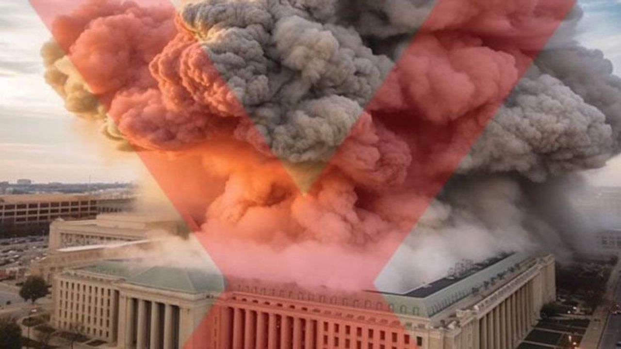 Pentagon'da patlama görseli ortalığı karıştırdı! Borsa resmen çakıldı