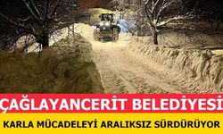 Çağlayancerit belediyesi karla mücadeleyi aralıksız sürdürüyor!