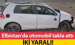 Elbistan'da otomobil takla attı! 2 yaralı