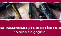 Kahramanmaraş'ta denetimlerde 15 silah ele geçirildi