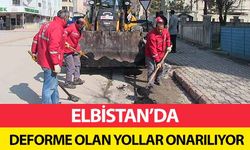 Elbistan’da deforme olan yollar onarılıyor