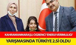Kahramanmaraşlı öğrenci ‘Enerji verimliliği’ yarışmasında Türkiye 2.si oldu
