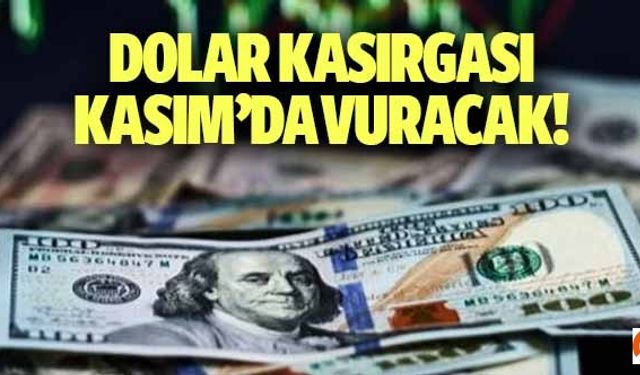 Dolar kasırgası Kasım’da vuracak!