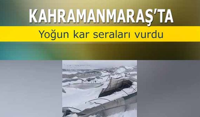 Kahramanmaraş’ta yoğun kar seraları vurdu