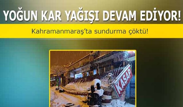 Kahramanmaraş’ta sundurma çöktü!