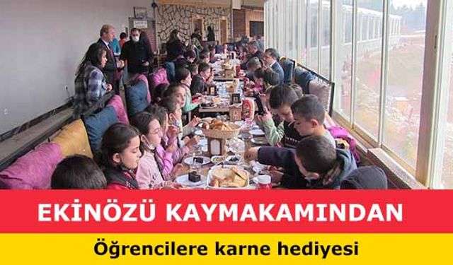 Ekinözü Kaymakamından öğrencilere karne hediyesi