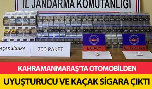 Kahramanmaraş’ta otomobilden uyuşturucu ve kaçak sigara çıktı