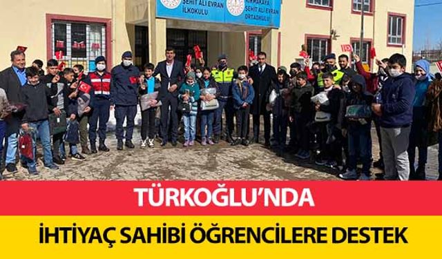 Türkoğlu’nda ihtiyaç sahibi öğrencilere destek