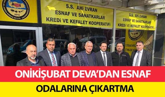 Onikişubat Deva’dan Esnaf Odalarına Çıkartma