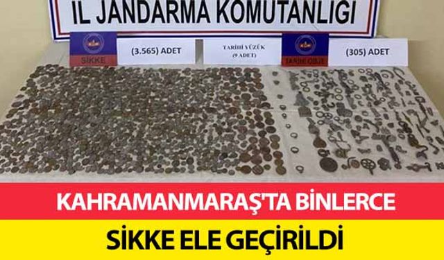 Kahramanmaraş'ta binlerce sikke ele geçirildi