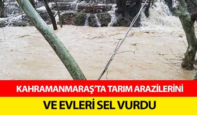 Kahramanmaraş’ta tarım arazilerini ve evleri sel vurdu