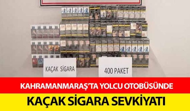 Yolcu otobüsünde kaçak sigara sevkiyatı