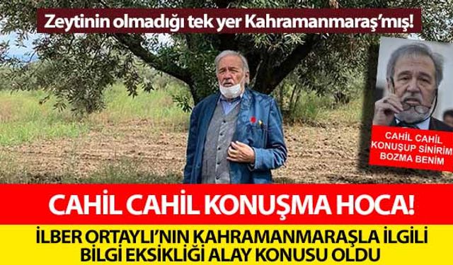 İlber Ortaylı’nın Kahramanmaraş’la ilgili cahilliği alay konusu oldu