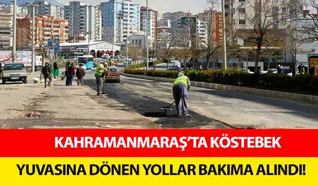 Kahramanmaraş’ta köstebek yuvasına dönen yollar bakıma alındı!