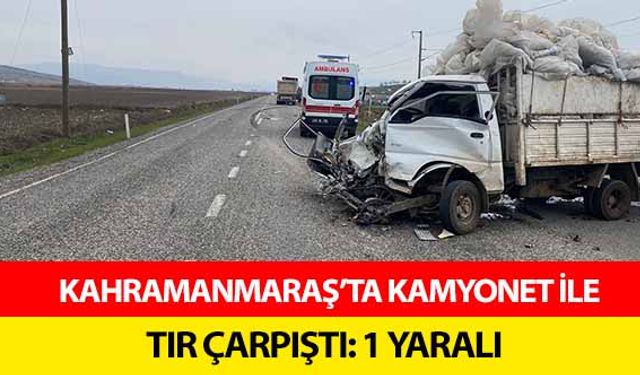 Kamyonet İle Tır Çarpıştı! 1 Yaralı