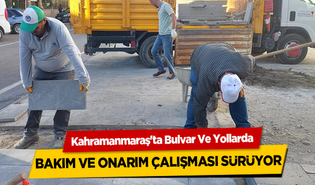 Kahramanmaraş'ta bulvar ve yollarda bakım ve onarım çalışması sürüyor