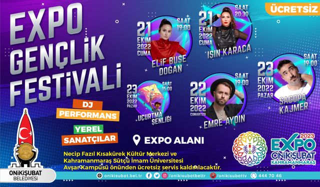 EXPO 2023 Gençlik Festivali, Işın Karaca ve Elif Buse Doğan konserleriyle başlıyor