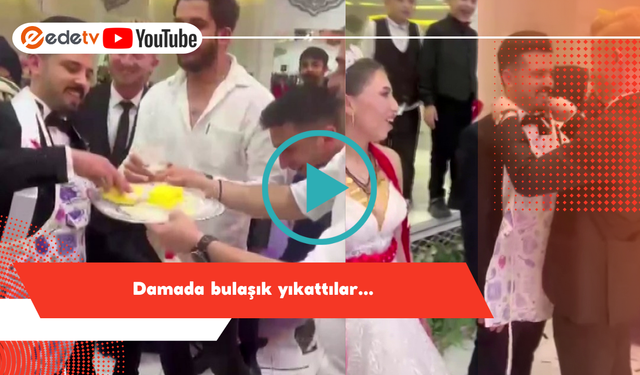 Damada bulaşık yıkattılar!