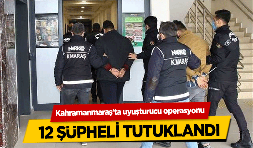 Kahramanmaraş'ta uyuşturucu operasyonu! 12 şüpheli tutuklandı