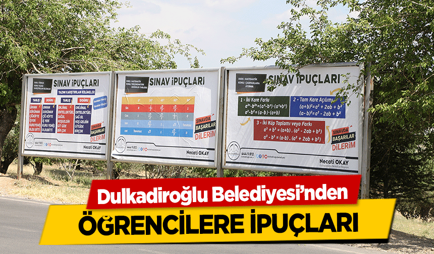 Dulkadiroğlu Belediyesi’nden Sınava Girecek öğrencilere ipuçları