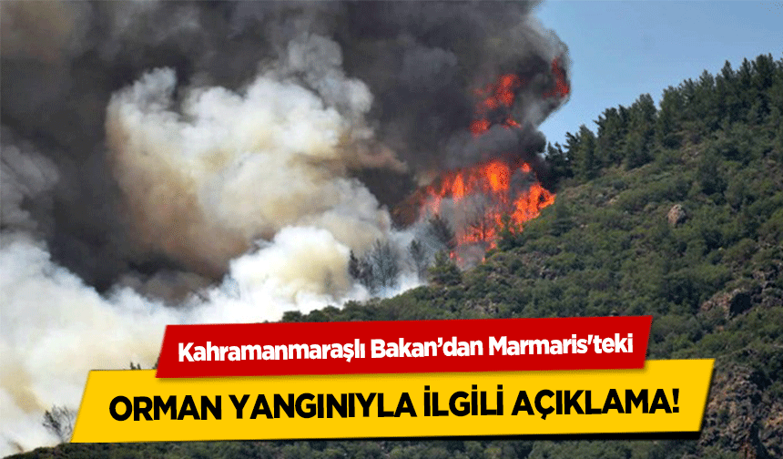 Kahramanmaraşlı Bakan’dan Marmaris'teki orman yangınıyla ilgili açıklama!