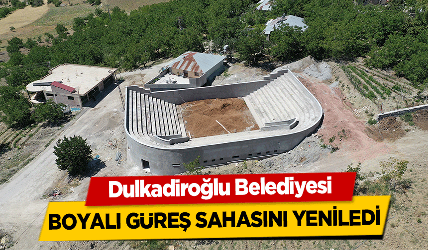 Dulkadiroğlu Belediyesi Boyalı Güreş sahasını yeniledi