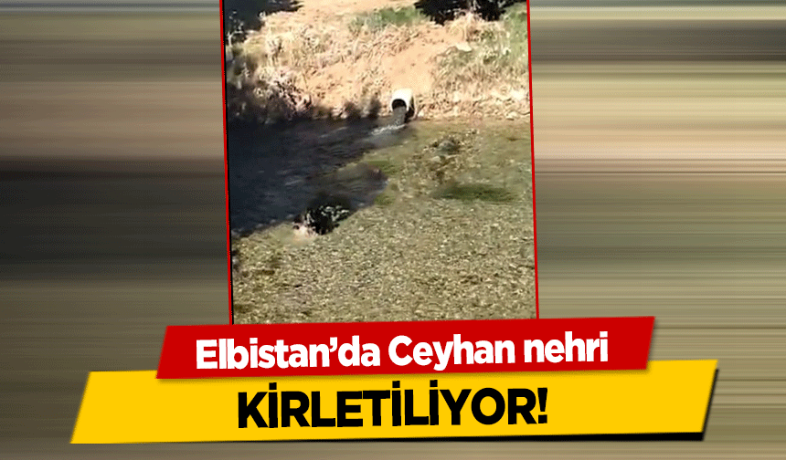 Elbistan’da Ceyhan nehri kirletiliyor!