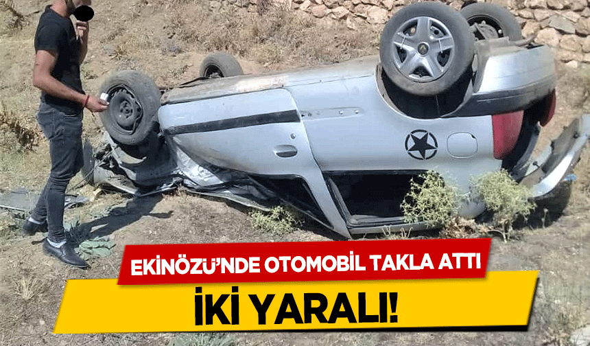 Ekinözü’nde Otomobil Takla Attı! 2 Yaralı