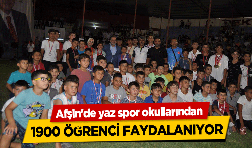 Afşin'de yaz spor okullarından 1900 öğrenci faydalanıyor