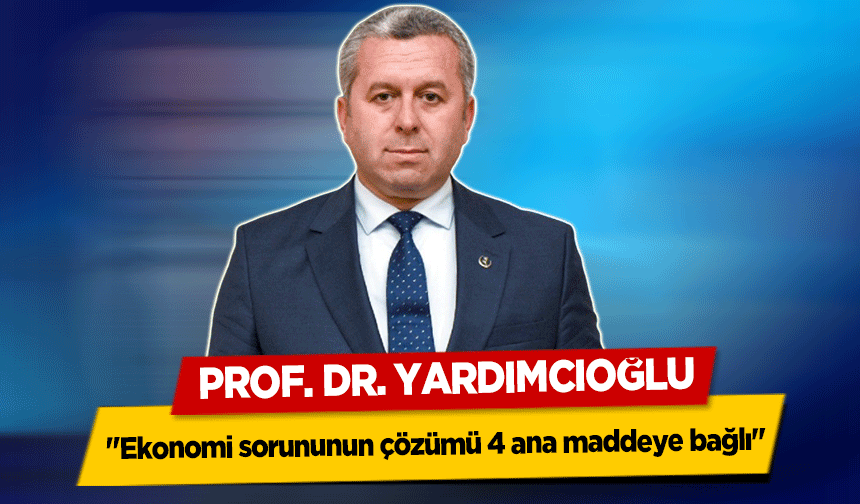 Prof. Dr. Yardımcıoğlu, ‘Ekonomi sorununun çözümü 4 ana maddeye bağlı’