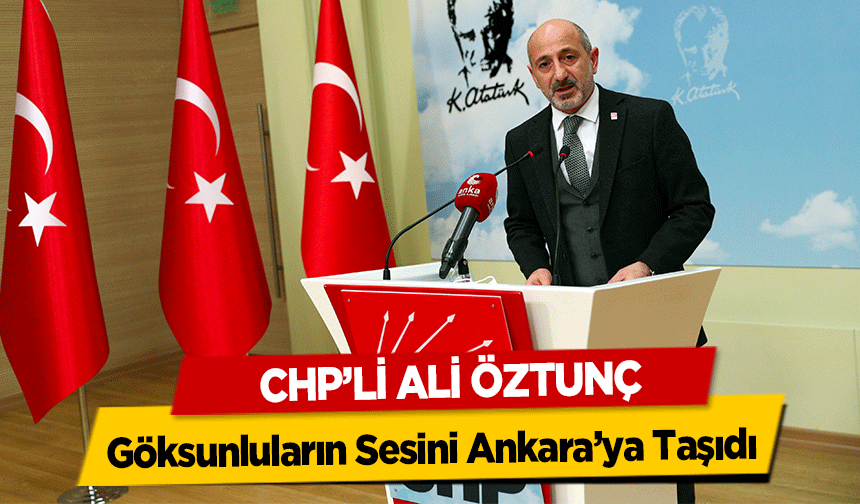 Chp’li Ali Öztunç, Göksunluların Sesini Ankara’ya Taşıdı