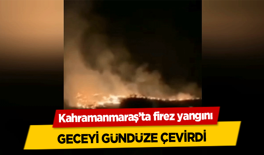 Kahramanmaraş’ta firez yangını geceyi gündüze çevirdi