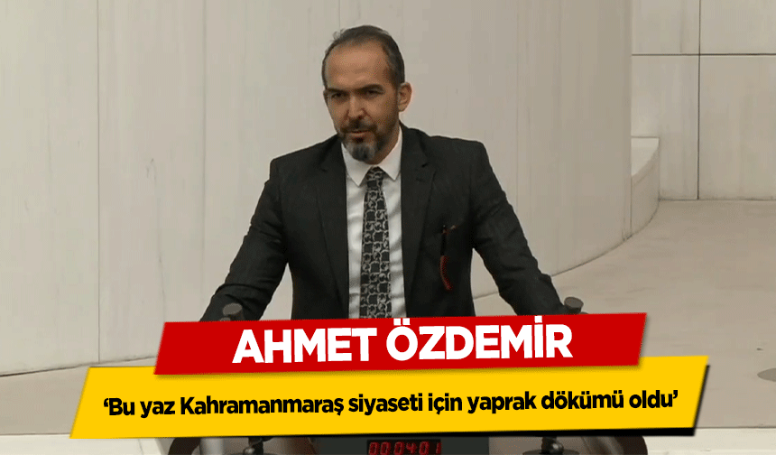 Ahmet Özdemir, ‘Bu yaz Kahramanmaraş siyaseti için yaprak dökümü oldu’