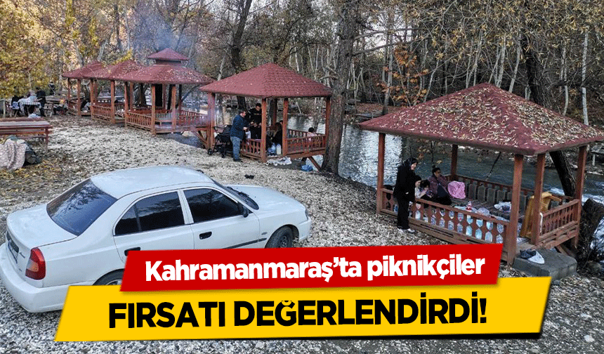 Kahramanmaraş’ta piknikçiler fırsatı değerlendirdi! 